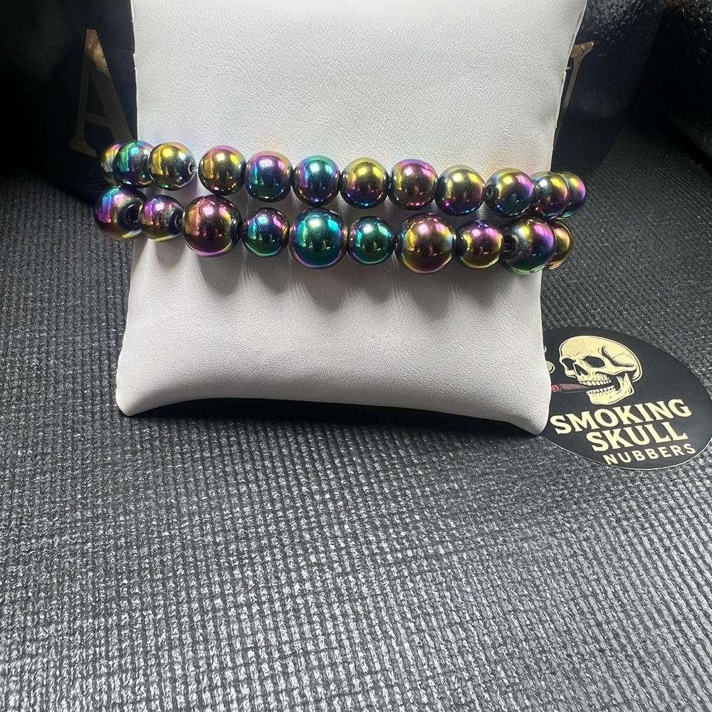 Rainbow Hematite Bracelet Set